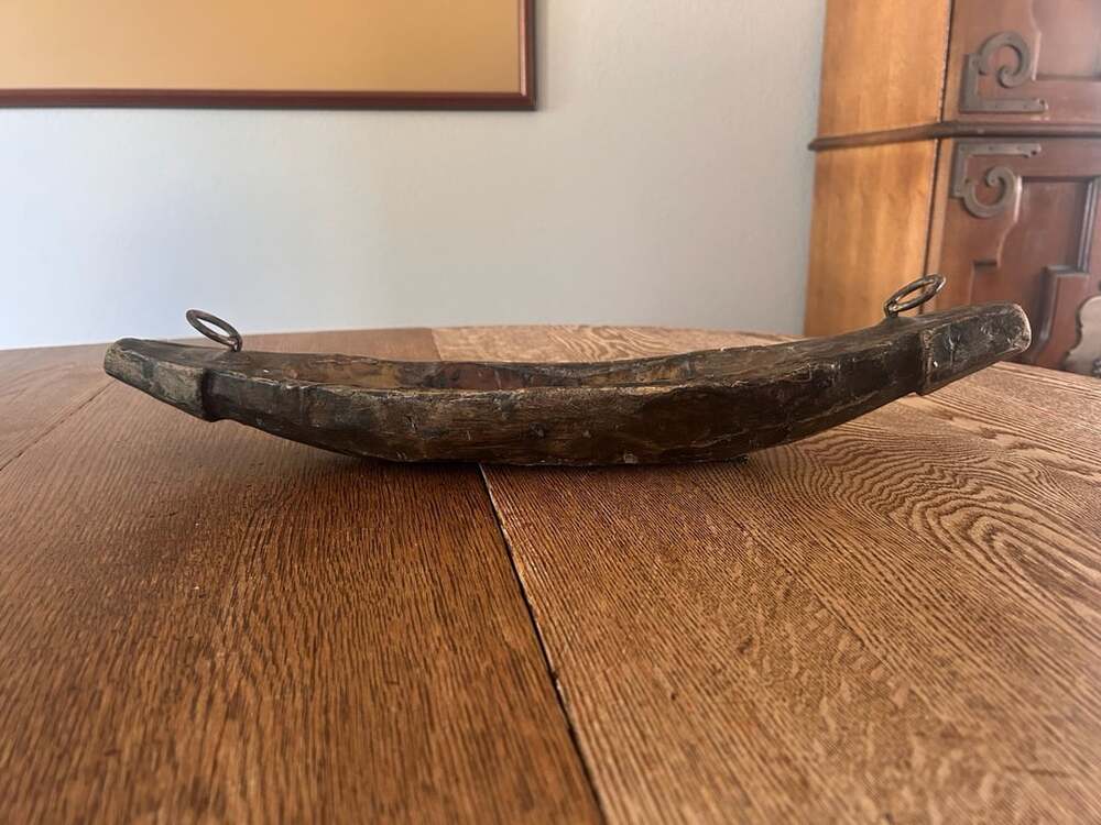 Antique Hand Carved Wooden Boat Bowl Primitive Rustic Decor